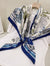 110cm Twill Floral Print Silk Scarf