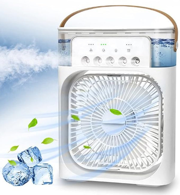 ❄️ Cooling Fan with Ice – Portable Air Cooler & Humidifier | Easy-Clean, Removable Water Tank